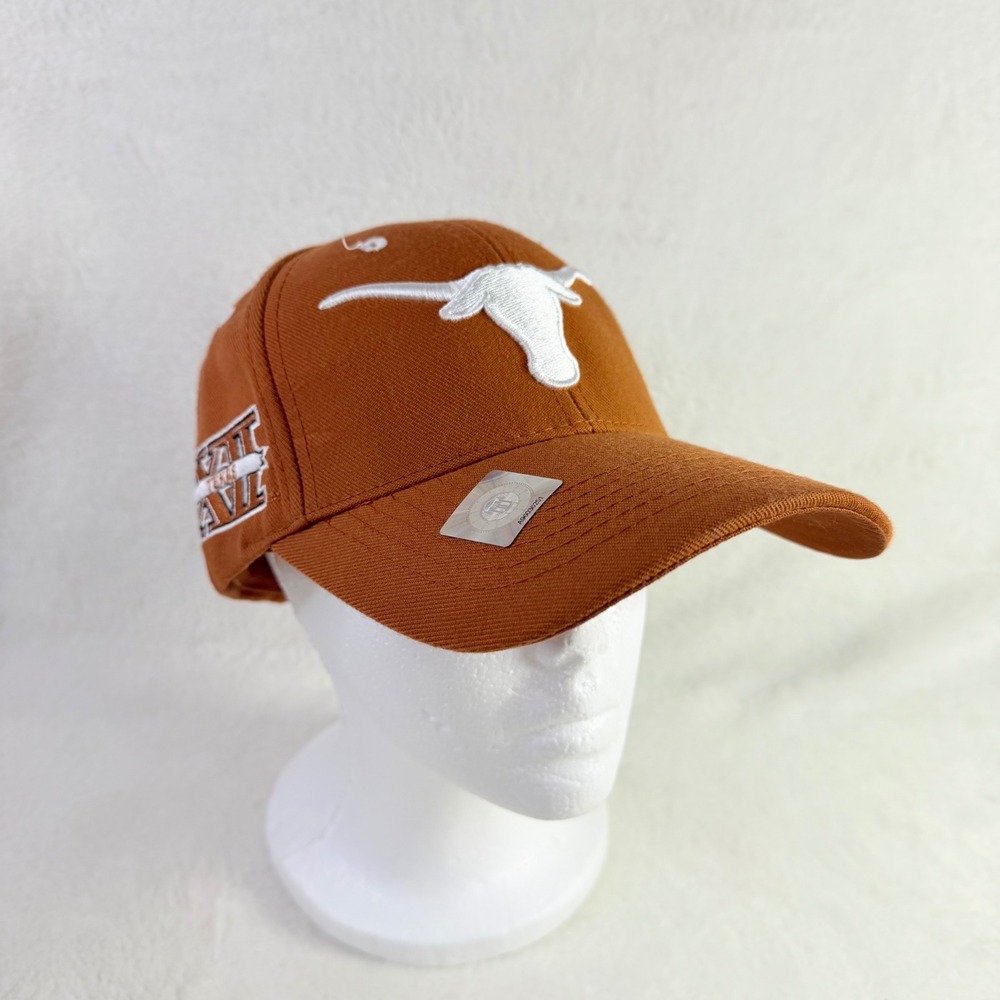 Top of the World Texas Longhorns Hat Mens OSFA Burnt Orange Big 12 Hook & Loop